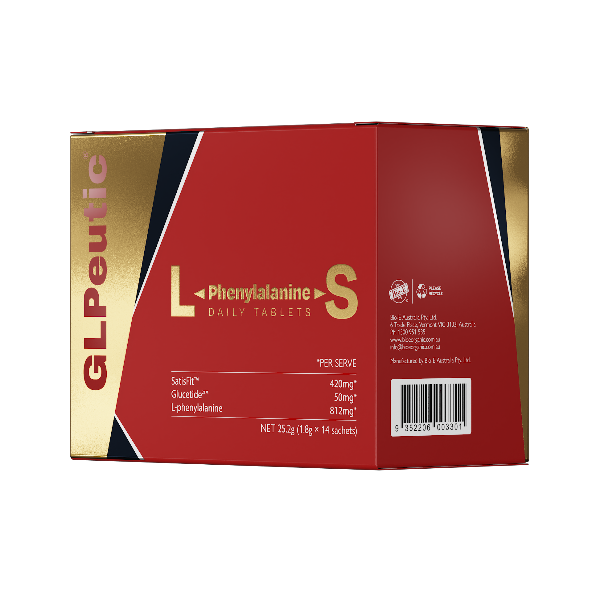 GLPeutic Phenylalanine Daily Tablets | Bio-E Australia