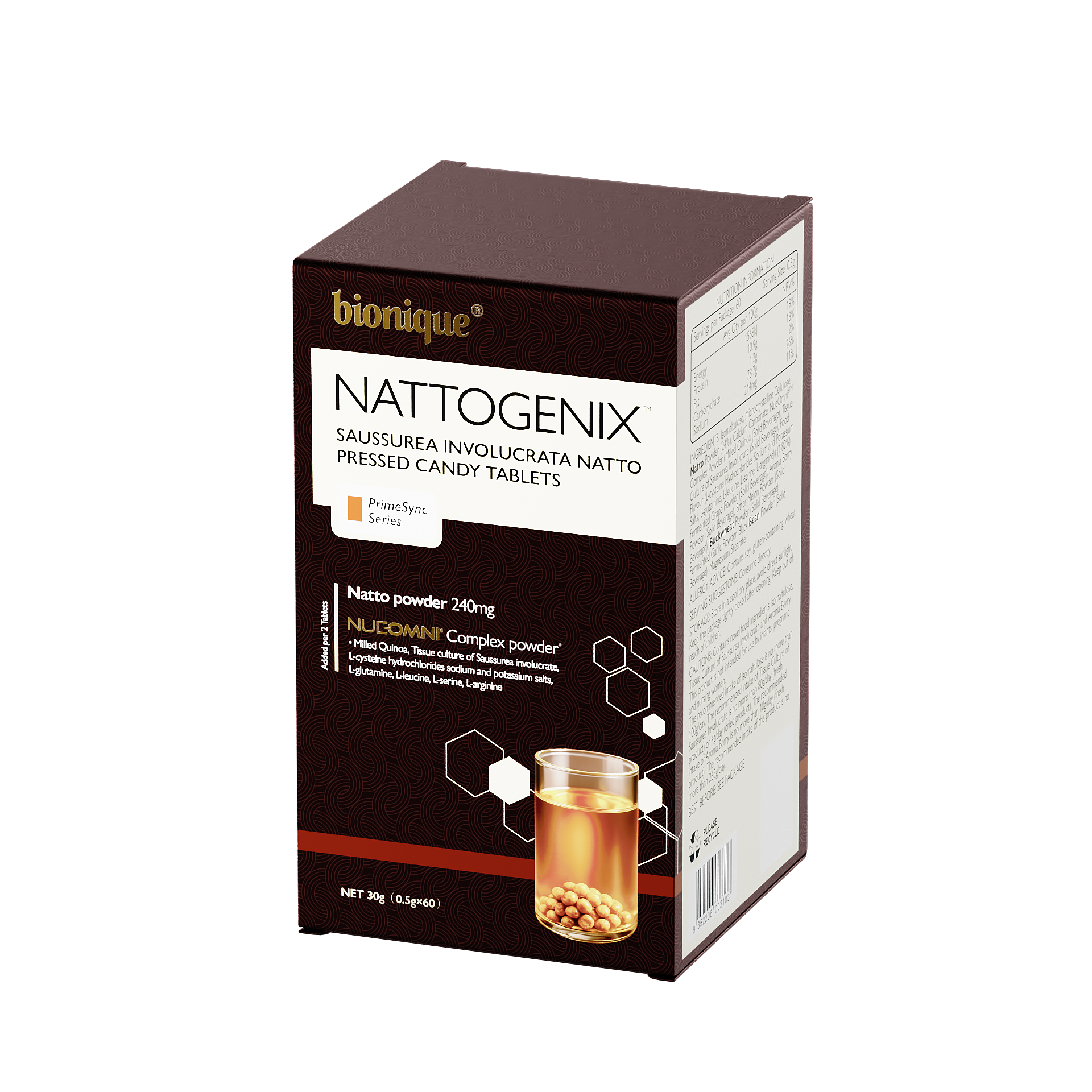 Bionique NATTOGENIX Saussurea Involucrata Natto Pressed Candy Tablets